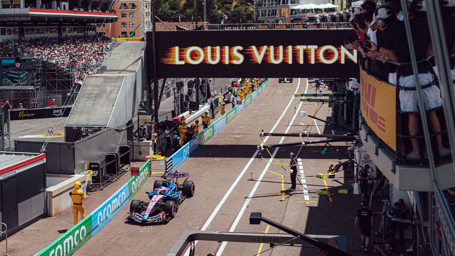 Colapinto Monaco pit lane