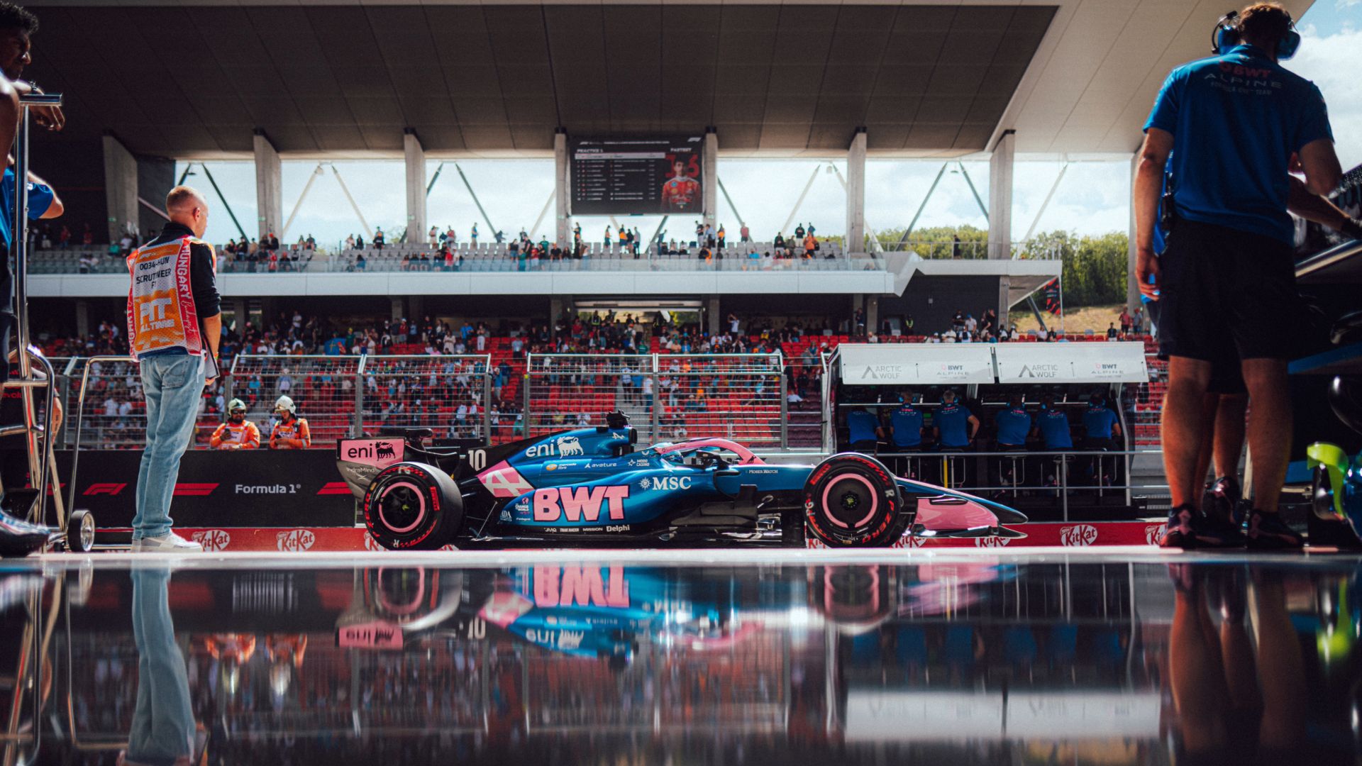 Gasly Hungary pit lane